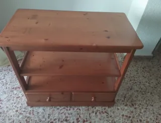Mesa TV madera con cajones y baldas