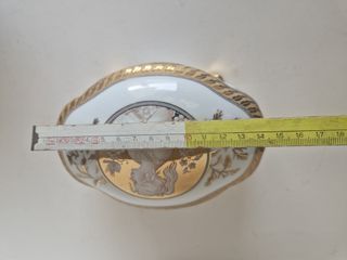 3 Scatoline Porcellana Limoges con Dame