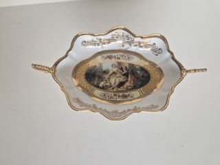 3 Scatoline Porcellana Limoges con Dame