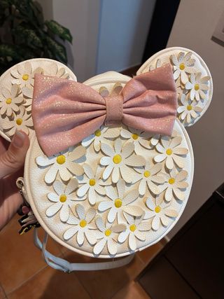 Bolso Minnie Disney Flores y Lazo Rosa