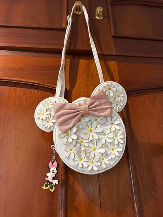 Bolso Minnie Disney Flores y Lazo Rosa