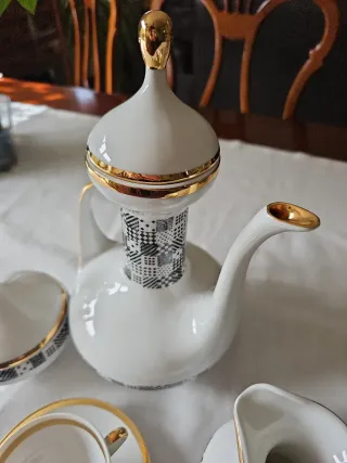 Juego de café de cerámica antiguo 12tazas+12platos