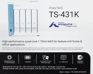NAS Qnap TS-431 4 bahías + caja