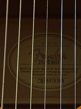 Guitarra Acústica Fender DG5-SBST