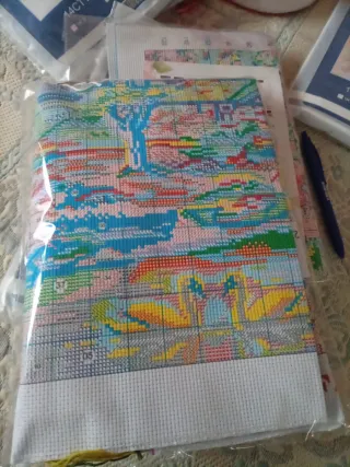 Kit Punto de Cruz Paisaje Primavera