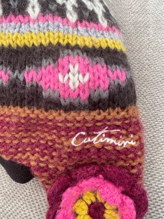 Gorro infantil tejido pompón y orejeras