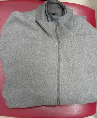 Sudadera Benetton Gris Cremallera