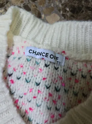 Jersey Oversize Rosa y Blanco Talla Única