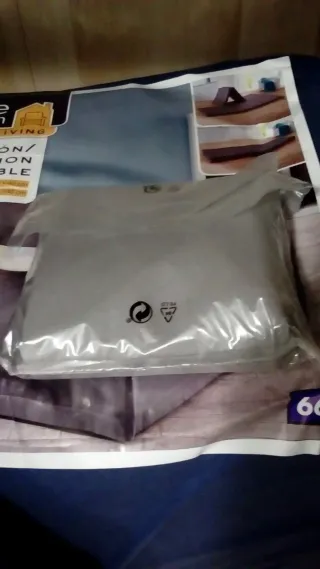 Colchón plegable doble / puff GRIS hasta 195x140cm