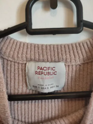 Camiseta canalé manga larga beige