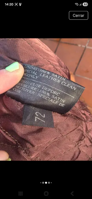 Cazadora vintage piel marrón