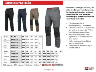 Pantalón Stretch X azul marino Wurth