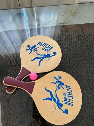Juego Palas Madera Playa + Pelota