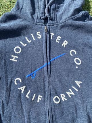 Sudadera Hollister Azul con Cremallera