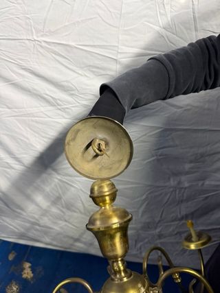 Lámpara de techo de cristal dorada