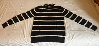 Jersey H&M rayas blanco y negro Talla L