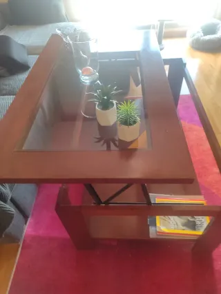 Mesa auxiliar salón extensible para cenar o comer,