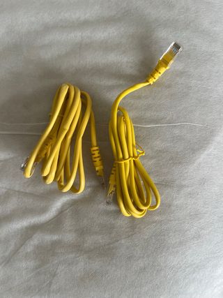 2 Cables Ethernet Amarillos 1.5m