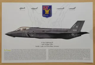Litografia F-35A Lightning II 156 Gruppo Volo