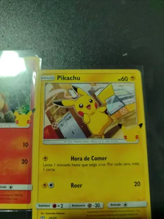 Lote 4 Cartas Pokémon 25 Aniversario