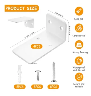 Soportes para estantería de pared (2uds)