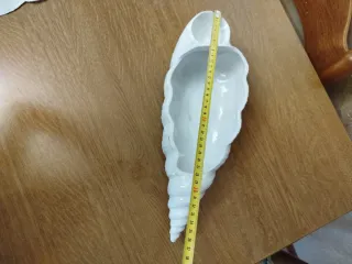 Vaso ceramica conchiglia bianco