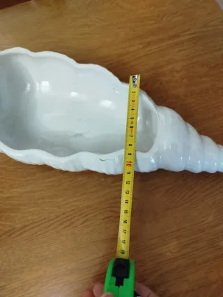 Vaso ceramica conchiglia bianco