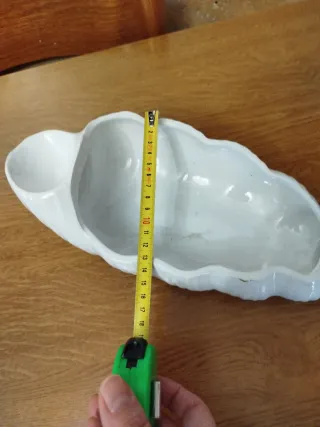 Vaso ceramica conchiglia bianco