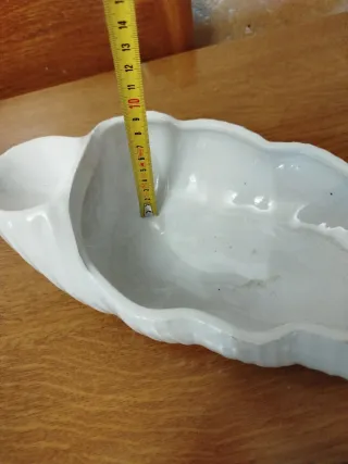 Vaso ceramica conchiglia bianco