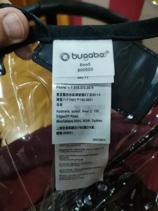 Bugaboo Bee 5 + Plástico Lluvia