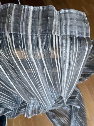 Cortinas salón grandes grises transparente