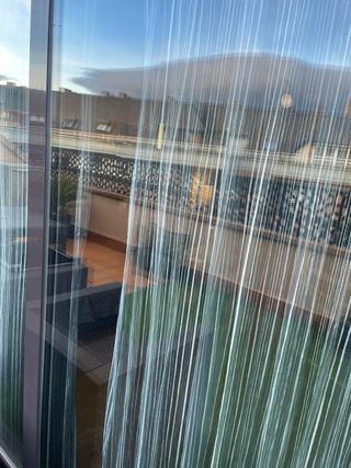 Cortinas salón grandes grises transparente