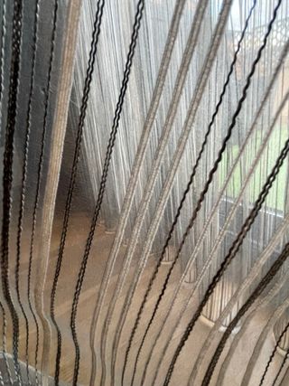 Cortinas salón grandes grises transparente