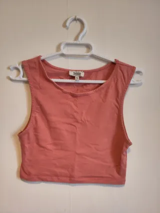 Crop Top Rosa Palo Bershka