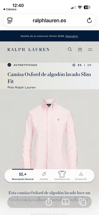 Camisa Polo Ralph Lauren Slim Fit Rosa