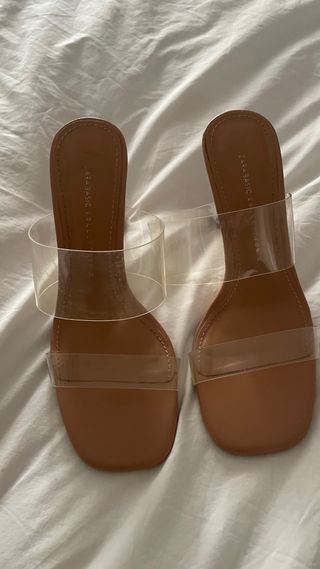 Sandalias Zara tacón transparente