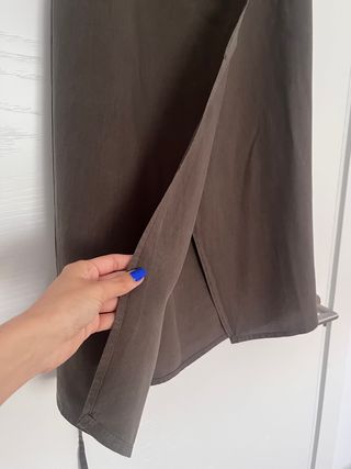 Falda midi pareo Parfois verde caqui T. XS - S