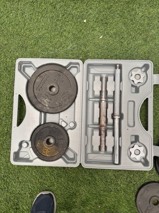 Máquina multifuncion, pesas, banco...