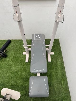 Máquina multifuncion, pesas, banco...