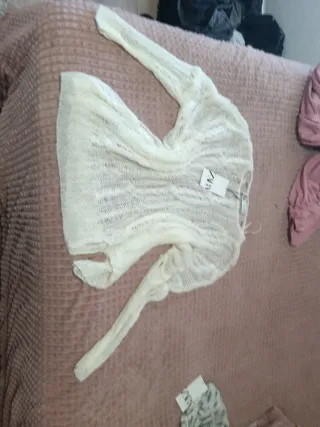 Jersey Zara Blanco Calado