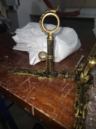 Juego latón cortinas