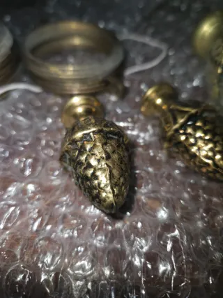 Juego latón cortinas