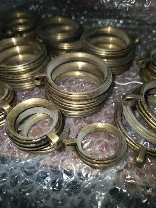 Juego latón cortinas