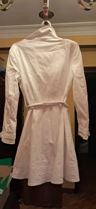 Gabardina Zara Blanca Talla M