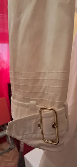Gabardina Zara Blanca Talla M
