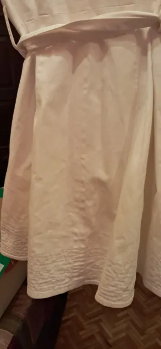 Gabardina Zara Blanca Talla M