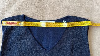 Top Andre Maurice Blu Scintillante Taglia M