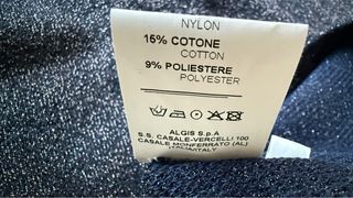 Top Andre Maurice Blu Scintillante Taglia M