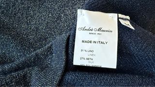 Top Andre Maurice Blu Scintillante Taglia M