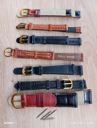 Correas de piel para reloj LOTE 7 UD